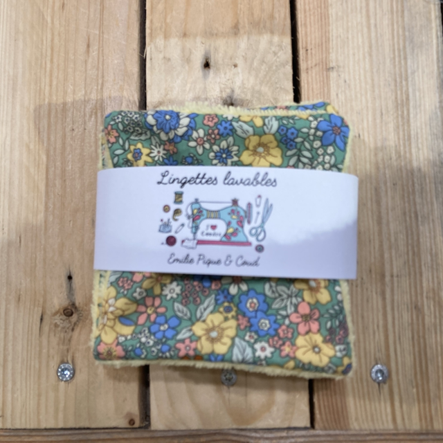 Lot 5 lingettes lavables 