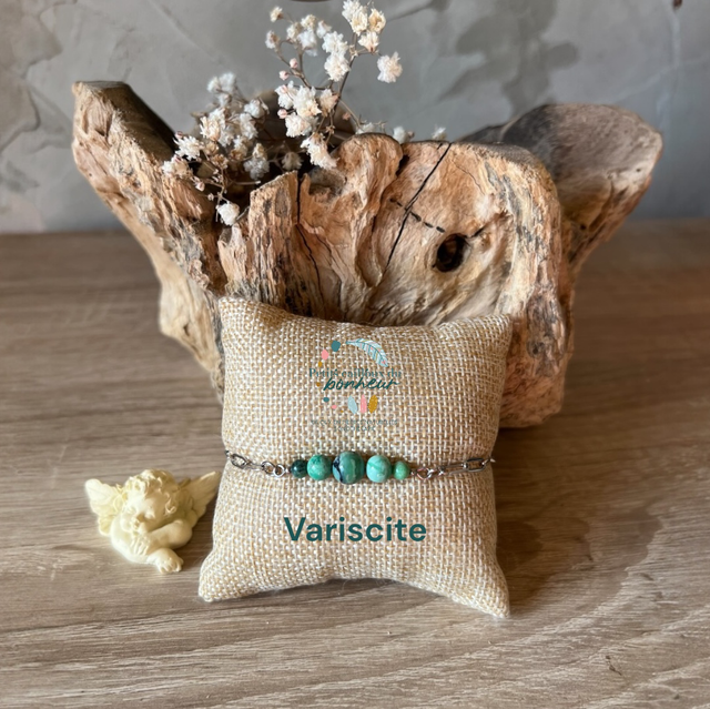 Bracelet en Variscite – Sérénité &amp; Équilibre