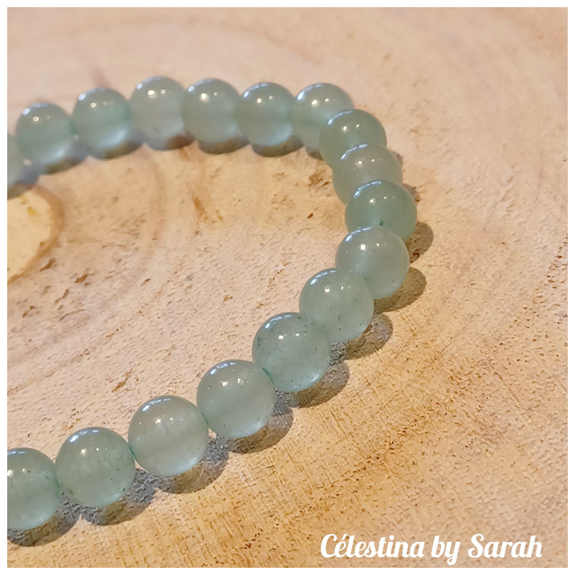 Bracelet Aventurine verte  6mm Taille Dame