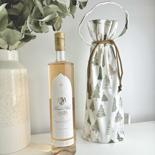 Festive Trees Reusable Bottle Bags 