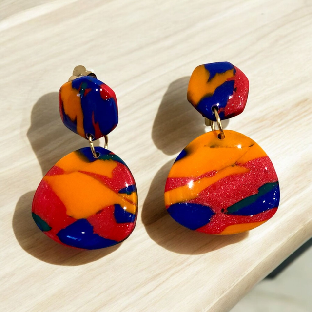 LEA GRANDES ORANGE/ROUGE/BLEU CLIPS
