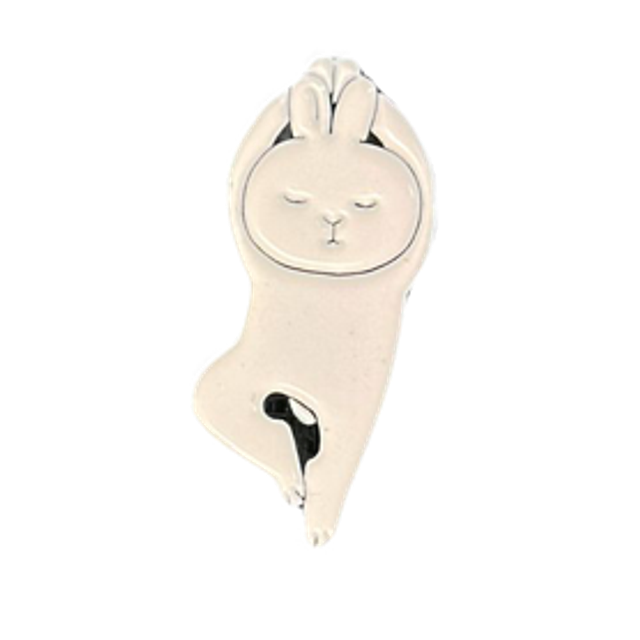 Yoga Bunny Pin Badge