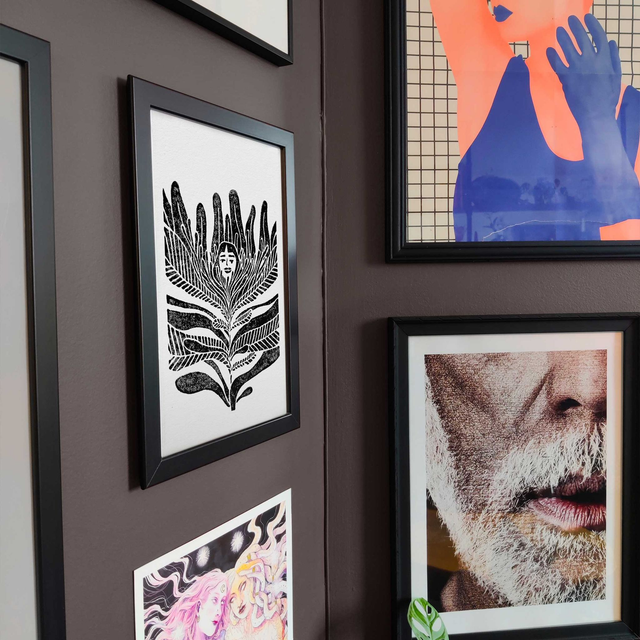 Linogravure "Sortir de son cocon"