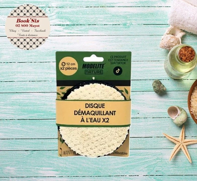 Disque démaquillant à l'eau x2