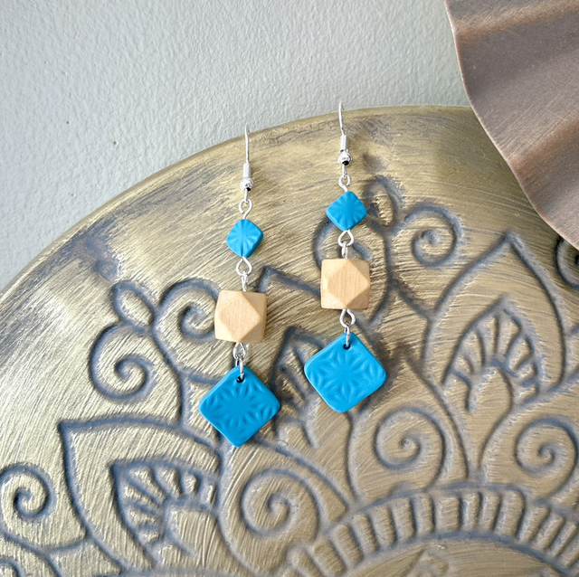 Boucles d&#039;oreilles pendantes &quot;Iris&quot;