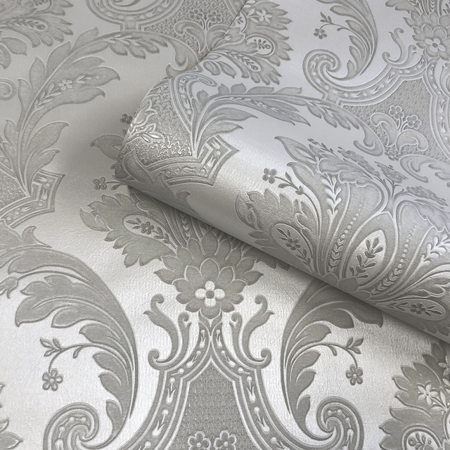 Amara Damask Silver - Belgravia - 7370