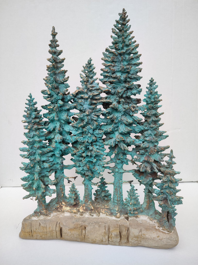 Świerki, 48x36x10 brąz piaskowiec unikat