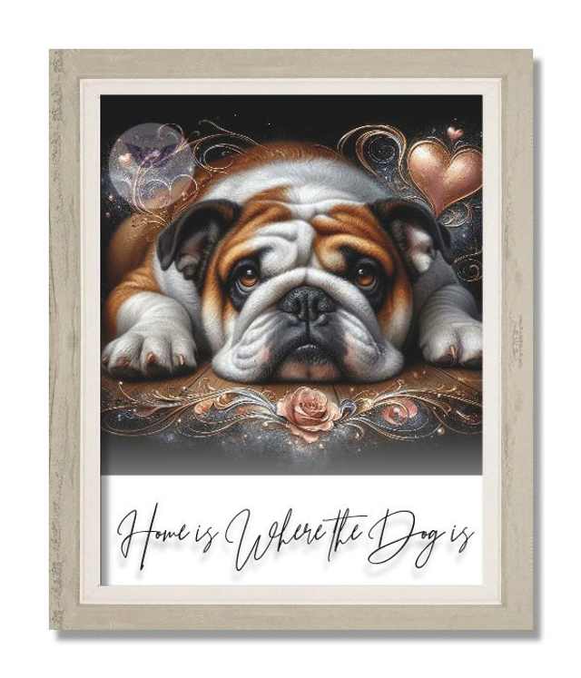 Artistic print of dog with text (D67)