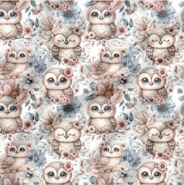 Coupon de tissu chouette