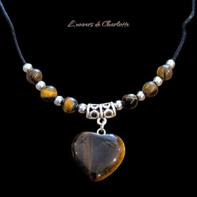 Collier "Oeil de tigre" réglable