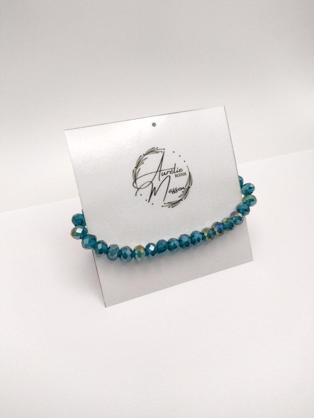 Bracelet Perles de verre élastique
