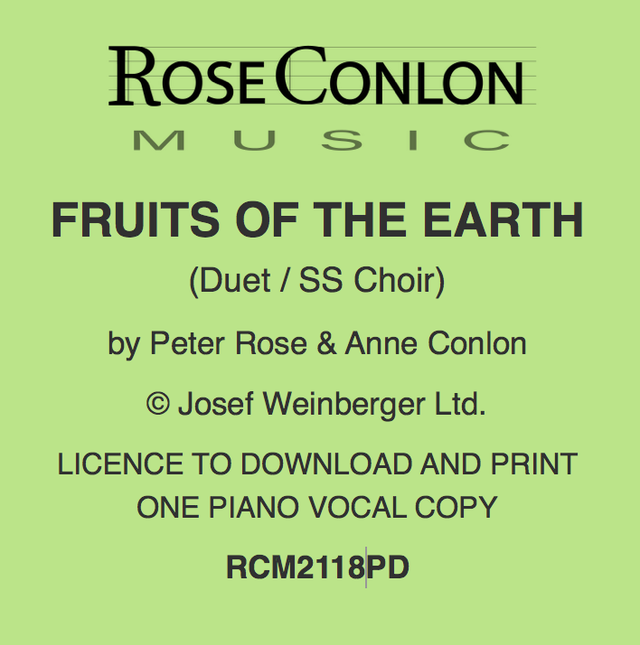 FRUITS OF THE EARTH (RCM2118PD)  by Peter Rose &amp; Anne Conlon