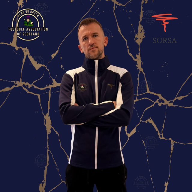 FootGolf Association of Scotland Full Zip Midlayer - NAVY, WHITE &amp; GOLD