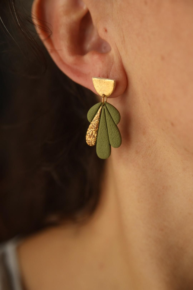 Boucles Oreilles Collection Automnale Dorée 