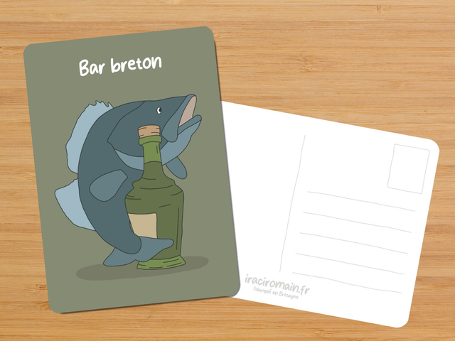 Carte postale " Bar breton "