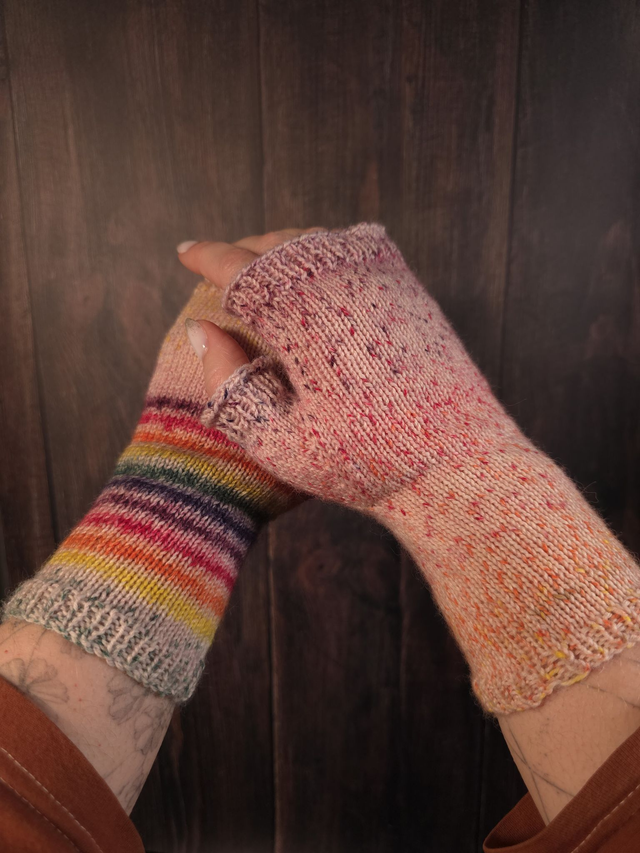 Mitaines tweedy asymétriques