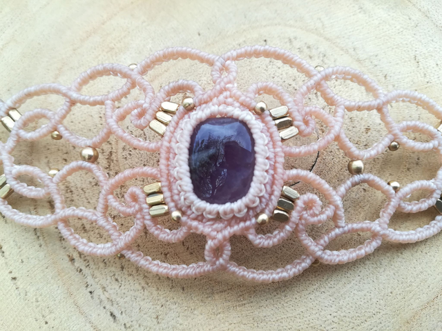 Bracelet manchette ~ Améthyste