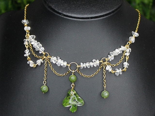 Collier "SHROOMY MOSS DREAM" gold [C0015] 