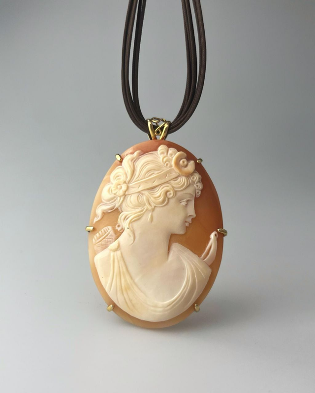 Pendente Cammeo Classico Corniola