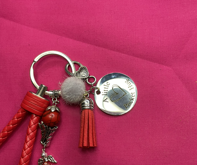 Key ring „pocket hug” red