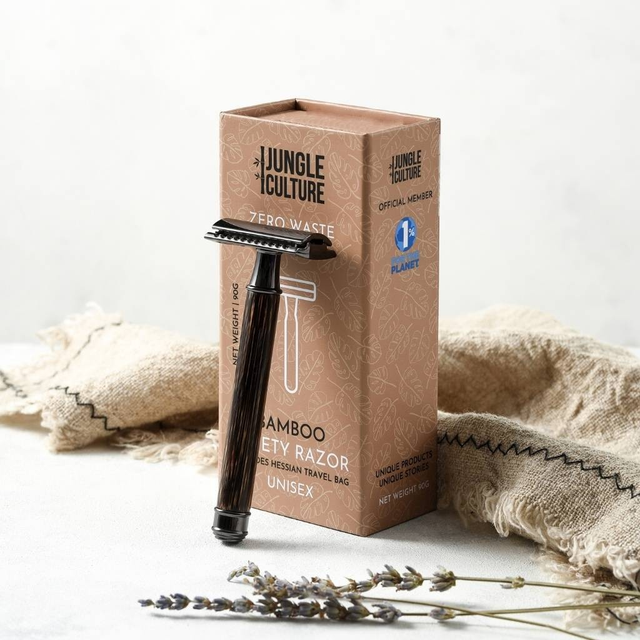 Dark Wood Bamboo Safety Razor by Jungle Culture