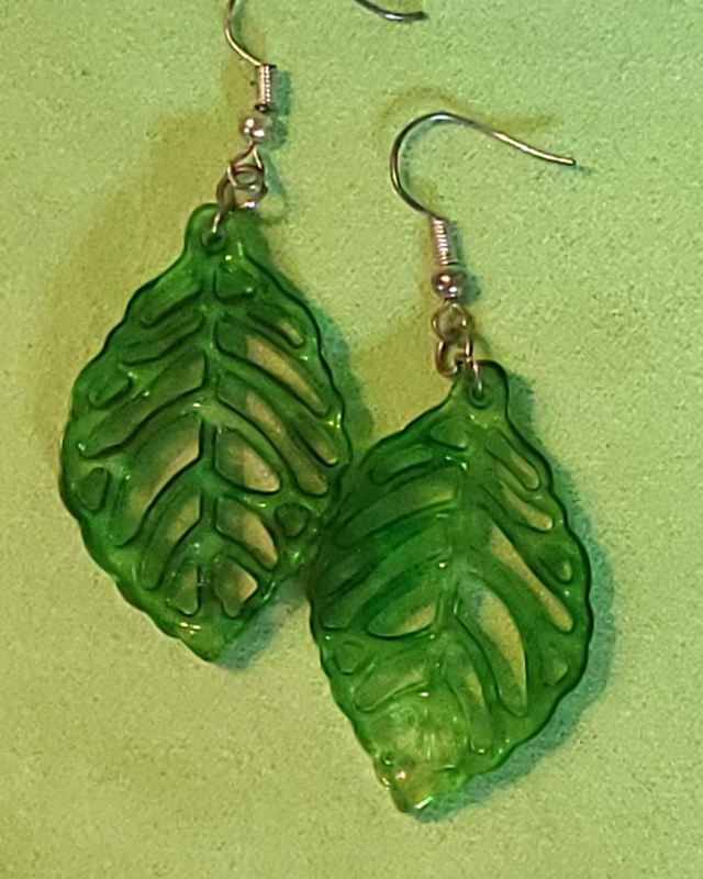 Boucles d'oreilles vertes 
