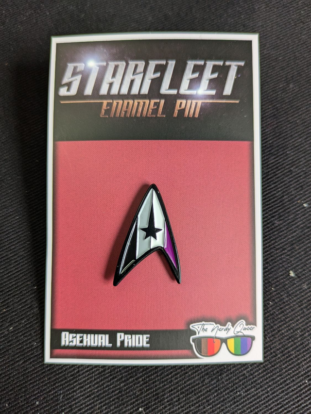 Starfleet Insignia Asexual Pride Flag Soft Enamel Pin Badge