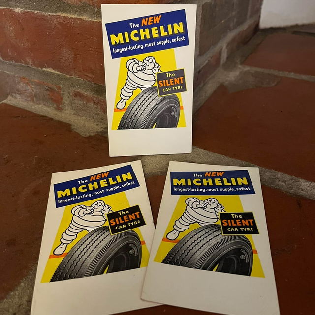 Vintage Michelin BIBENDUM Tyre Advertising Blotter 