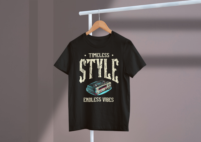 Timeless Style Endless Vibes Retro Fashion Nostalgia. Zeitloser Stil, endlose Stimmung, Retro-Mode, Nostalgie