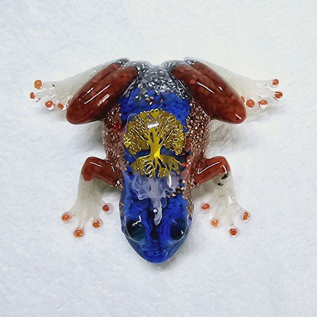 Orgonite grenouille arbre de vie