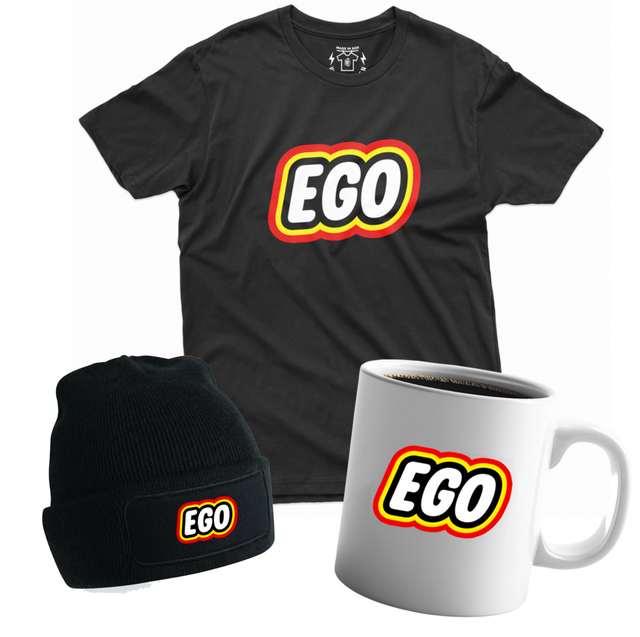 "EGO" Tshirt, Sweat, Bonnet, Totebag, Mug 