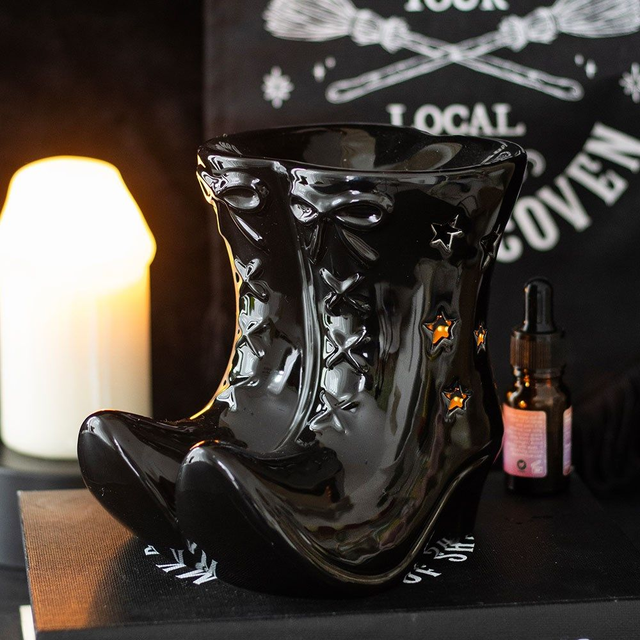 Brûleur à huile Bottes de sorcière noires