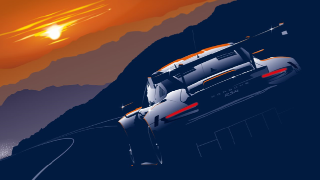 Porsche 991 RSR Poster print by Archimede 