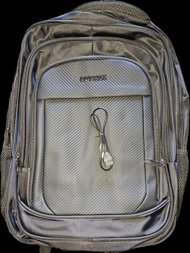 SAC A DOS ODYSSEE NOIR POUR ORDI PORTABLE AVEC USB