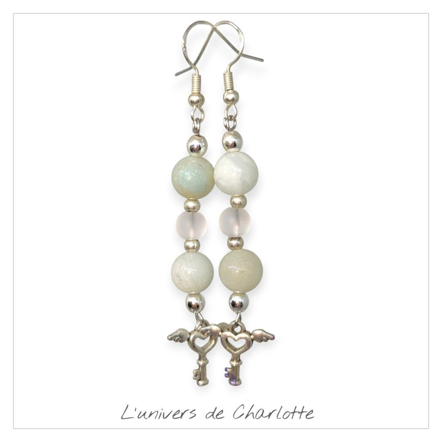 Boucles d'oreilles "Amazonite" BO-095