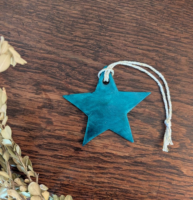 Boule de Noël - étoile turquoise