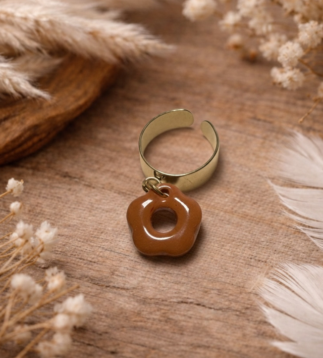 Doré 6mm Pampille Terracotta