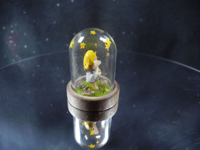 Star money Pendant - Sterntaler - Miniature Jewelry - Biosphere Pendant - Miniature Diorama - fairytale jewelry