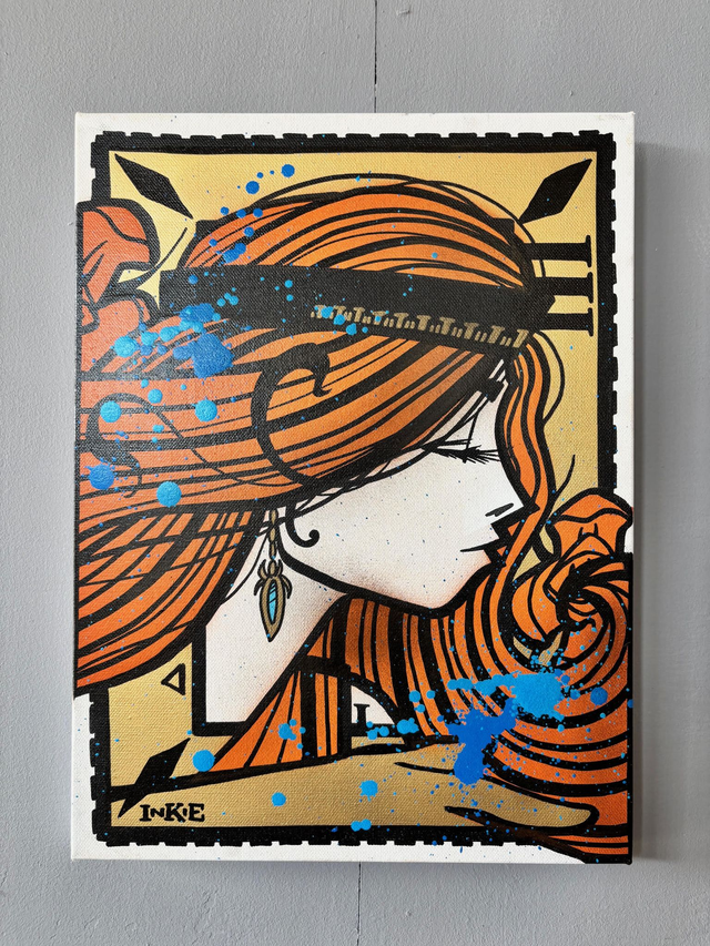 BRUSSELS Original Painting on Canvas by Inkie