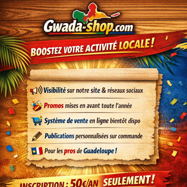 Inscriptions de votre activité sur l’annuaire Gwada Shop