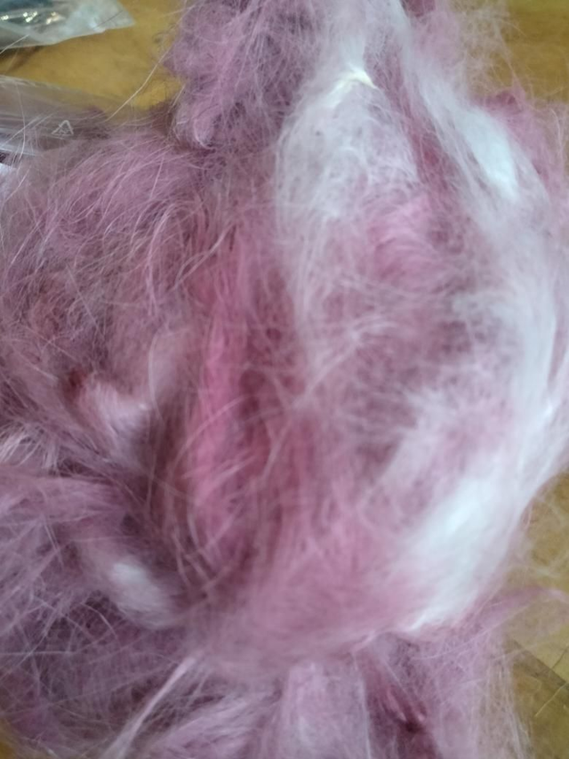 Toison0036 Lapin angora teinté main 85g