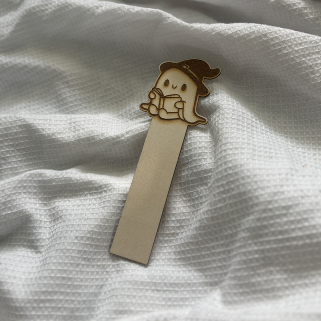 Reading Ghost Wooden Bookmark