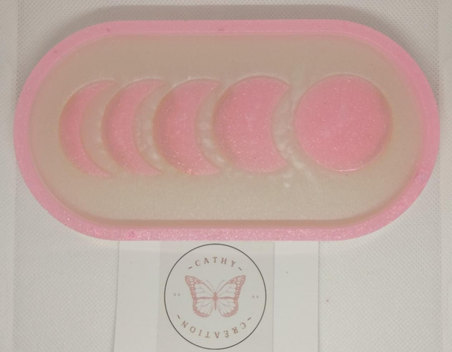 Vide poche rose et blanc nacré 