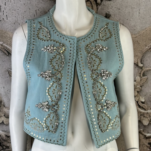 JA20 Weste Boho Türkis AA ca.48 L ca.46