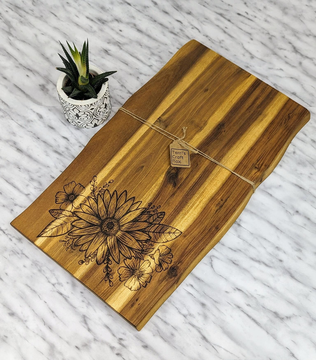 Acacia Slab &#039;FLOWER POWER&#039;