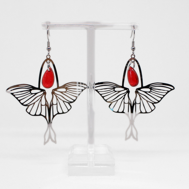 Mermaid Moth Earrings