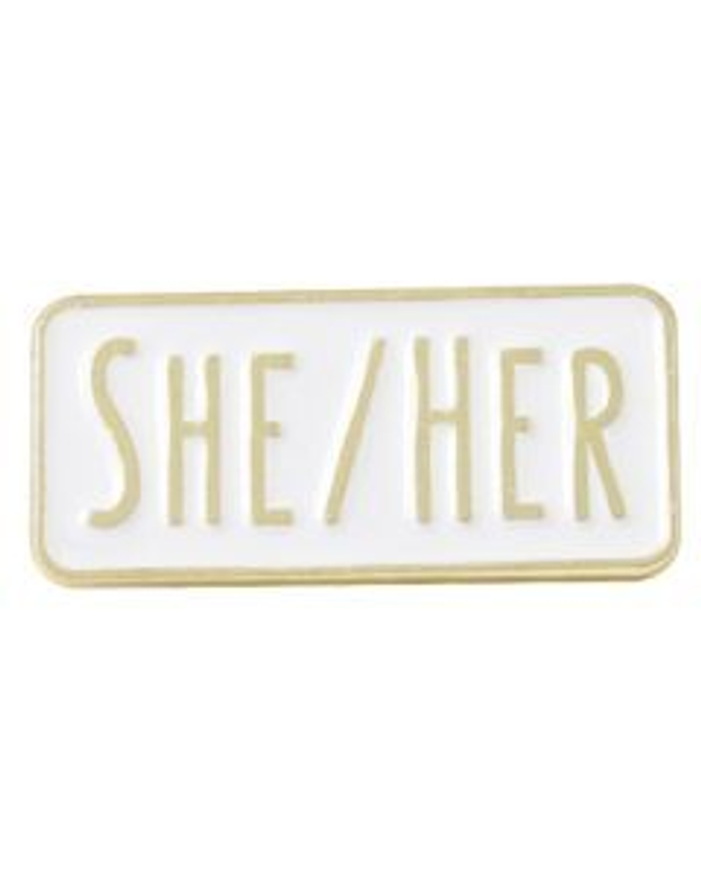 She - Her Pronoun Enamel Pin Badge