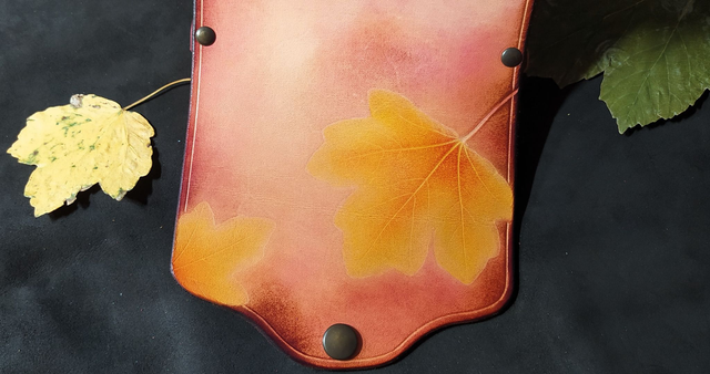 Porte Monnaie Soufflet-Feuilles d'Erable