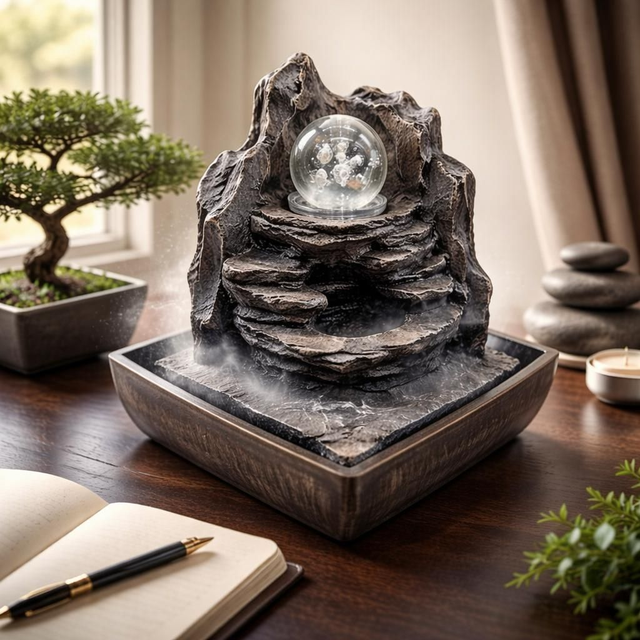 "Pic du dragon" - Fontaine en résine