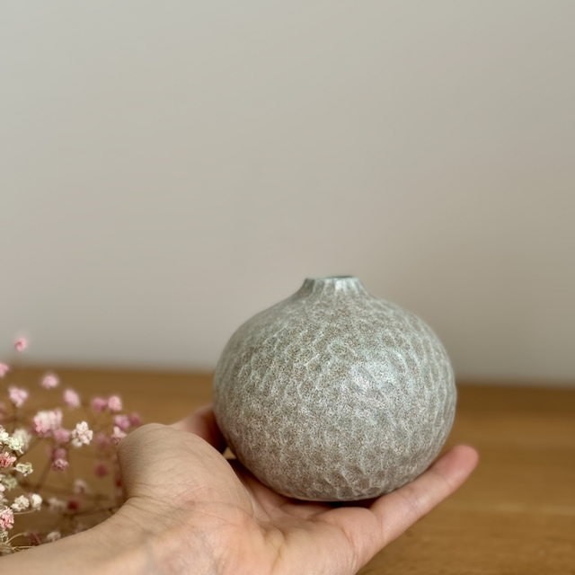Hand carved bud vase
